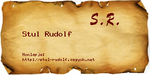 Stul Rudolf névjegykártya